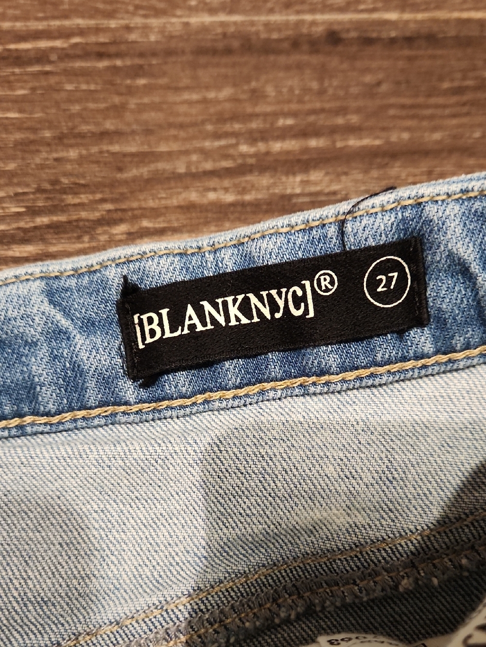 ❤️ BLANK NYC STRETCH DENIM PENCIL SKIRT, RAW STEP HEM, DISTRESSED, 4 (27) - Picture 2 of 5
